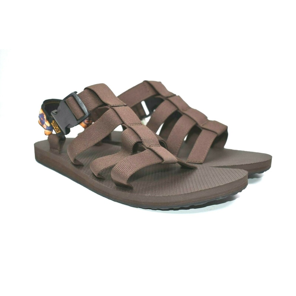 TEVA Men's Dorado‎ Brown Multi-Color Print Strap Sandals 1110640 Size 13